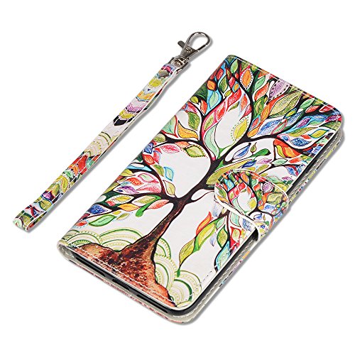 Urspeedteklive Iphone 7 Plus Case, Iphone 8 Plus Case, Wallet Case, Premium Pu Leather Flip Case Cover With Card Slots & Kickstand For Apple Iphone 7 Plus (2016) / Iphone 8 Plus (2017) -Love Tree #TOP2