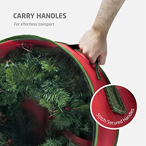 ZOBER-Christmas-Wreath-Storage-Container-24-Inch-Wreath-Storage-Bag-Dual-Zippered-Wreath-Bag-Durable-Stitch-Reinforced-Handles-Non-Woven-Wreath-Christmas-Storage