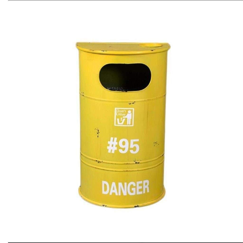 LoiYtrd Outdoor Garbage Bin Industrial Wind Garbage Bin Outdoor Garbage Bin With Lid Cast Iron Garbage Bin Garbage Bin