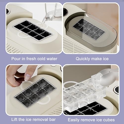Mini máquina para hielo portátil de mostrador miniatura 6