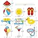 Bessmoso Splish Splash Party Decorations 24 PCS Beach Centerpiece Sticks Table Toppers Birthday Decor Beach Balls Party Favors Hawaiian Summer Pool Party Supplies Beach Party Decorations