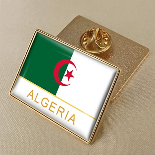 Broche de la bandera de Argelia con acabado esmaltado premium 2