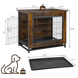 Jy Qaqa Dog Crate Furniture Wooden Dog Crate Table Doubledoors Dog Furniture Indoor Dog Kennel Dog House Dog Cagebrowns  Cucciolini Doodles Jy qaqa dog crate furniture wooden dog crate table double doors dog furniture indoor dog kennel dog house dog cagebrowns   cucciolini doodles