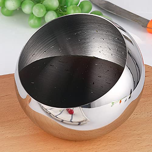 Sojasaucenschale, Edelstahl-Gewürzschale, rund, schräger Gewürztopf, runde Gewürzschalen, Sushi-Tauchschüssel, Vorspeisenteller, würziger Saucentopf für Restaurant-Buffet (L (25 x 13 x 3,8 cm))