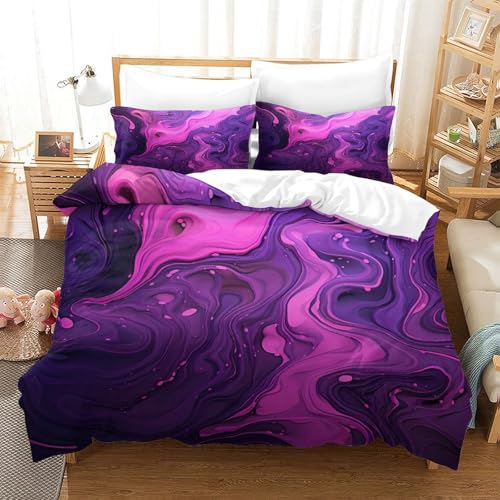 Housse de couette microfibre super douce 220x240cm à motifs géométrie moderne - 3