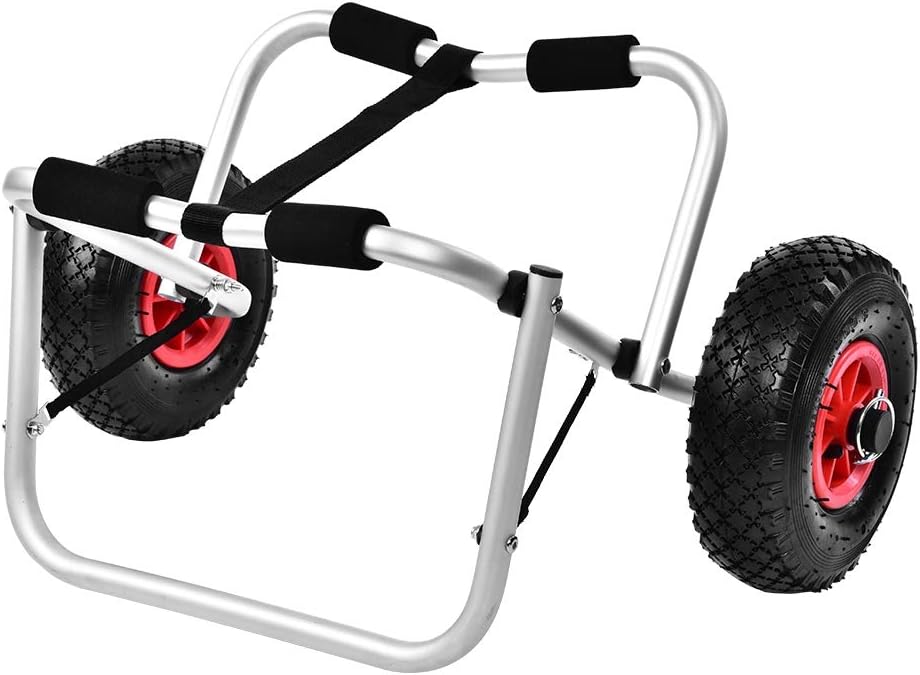 HEITIGN Scrches Accessory 68×38×16 Aluminium Alloy Kayak Canoe Wheel Dolly Boat Carrier Trolley Cart Transport