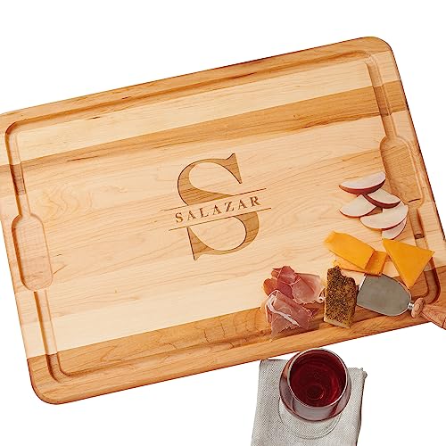Personalization Universe Lavish Last Name Personalized Hardwood Cutting Board, with