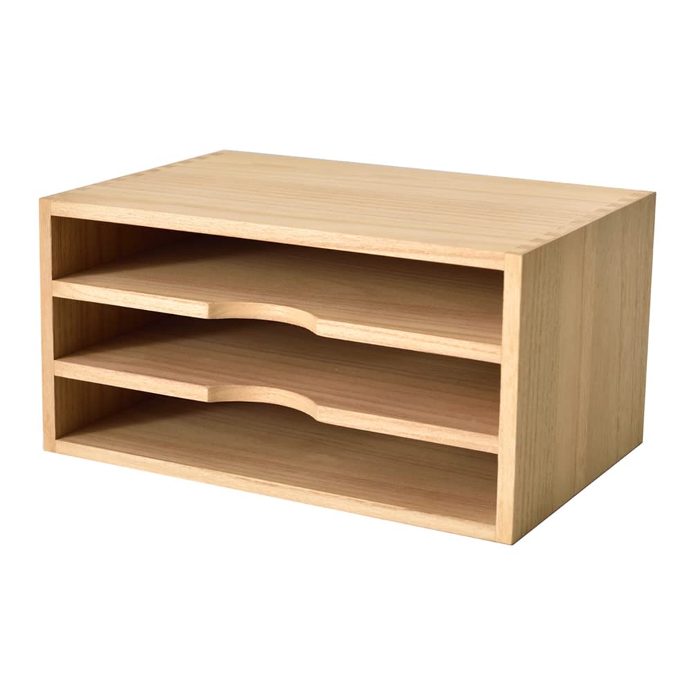 Buy KIRIGEN Wooden Desktop Organizer Paper Storage Letter Tray File Sorter Desk Rack Magazine