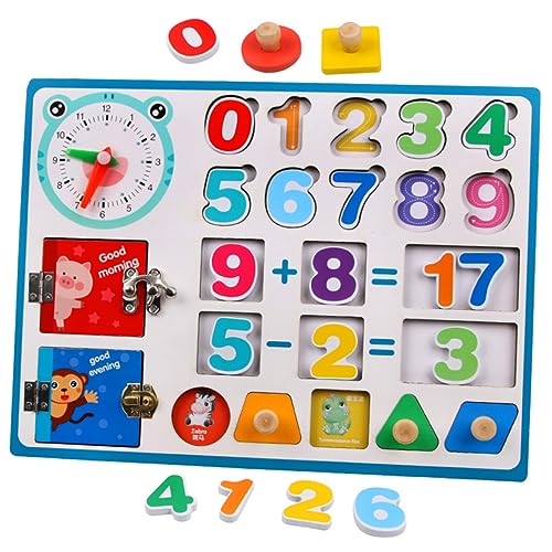 HEMOTON 1 Juego Juguete de Estudio de matemáticas Juguete para Juguete para sumar y restar Juguete para Aprender matemáticas Juguete aritmético Ayuda para enseñar de Madera