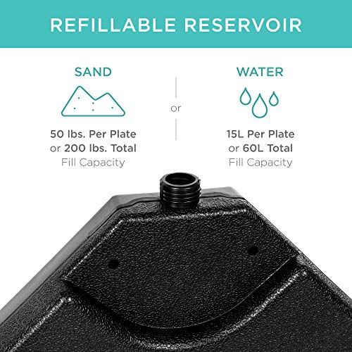 Best Choice Products 4Piece Cantilever Offset Patio Umbrella Stand