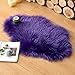 MIULEE Sztuczne futro, dywaniki z owczej skóry, sztuczna puszysta mata, polar pokrowiec na krzesło, podkładka do siedzenia, miękka, kudłata, mata do sypialni, na sofę, podłogę, 60 x 90 cm, kształt chmury, fioletowy