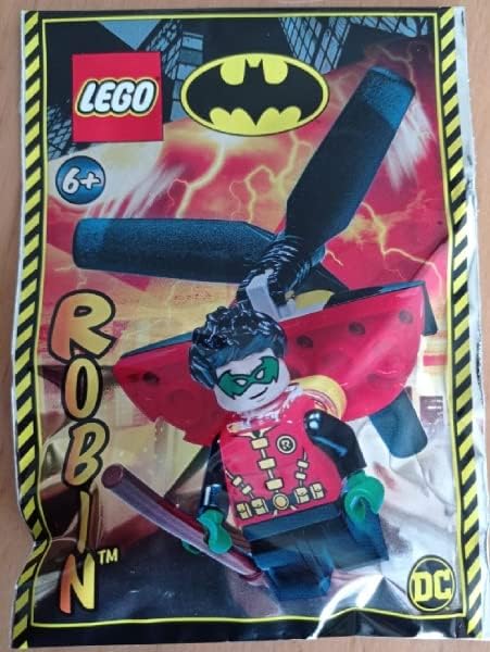 Amazon.com: Lego DC Super Heroes Robin Copter Minifigure #3 Foil Pack ...