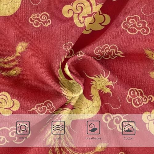 Gold Birds Swirl Cloud Red Girl Panties Cute Girls Underwear Toddlers Cotton Cartoon Briefs Undies Kids 2t3