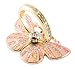 Owoda Butterfly Phone Ring Stand Holder 360 Degree Rotating Ring Grip Car Holder Mount Cell Phone and Tablets Anti Drop Ring for iPhone iPad Samsung Nexus ((Rose)Red)
