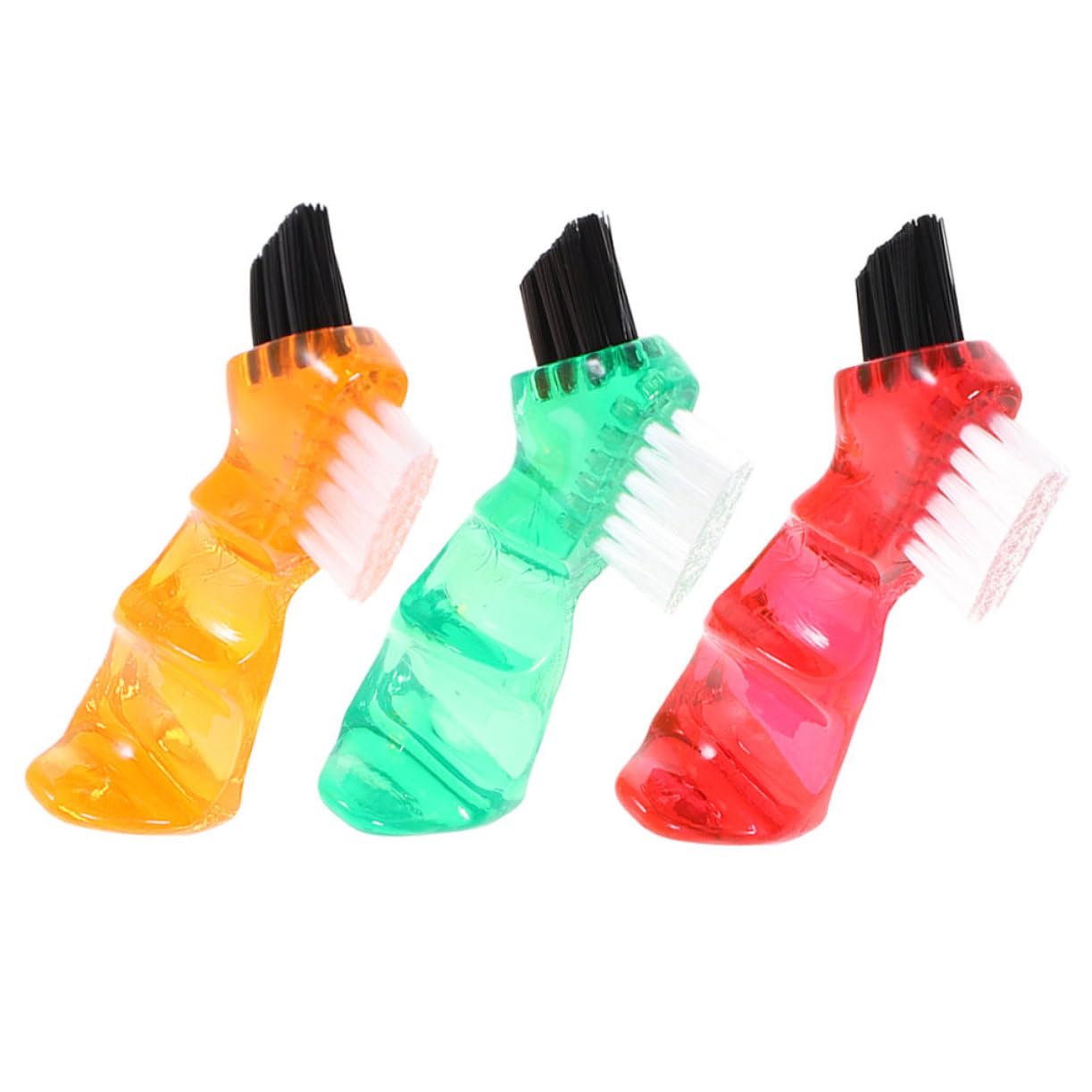 Spazzolino Non Deformabile in Plastica Pp per Dentiera Mini 3 Pezzi Multifunzionale Resistente per Pulizia Portatile Quotidiana Protesi Dentale