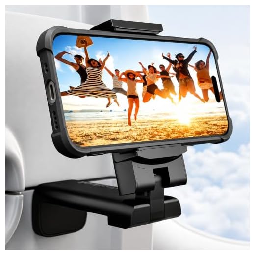 Airplane Phone Holder – 360° Rotating Travel Stand for Car & Desktop, Hands-Free Viewing, Ideal for in-Flight Entertainment, Travel Accessory, for Aviation Enthusiasts