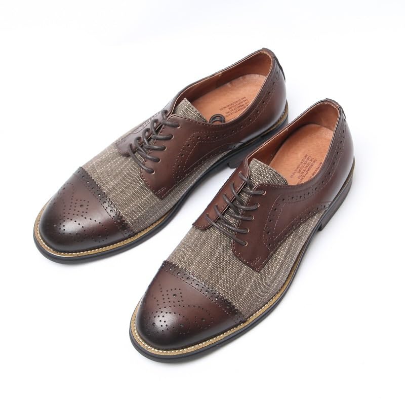 Fashionable Patchwork Dress Oxford Shoes for Men Classic Lace Up Comfort Orthopedic Leather Shoes3