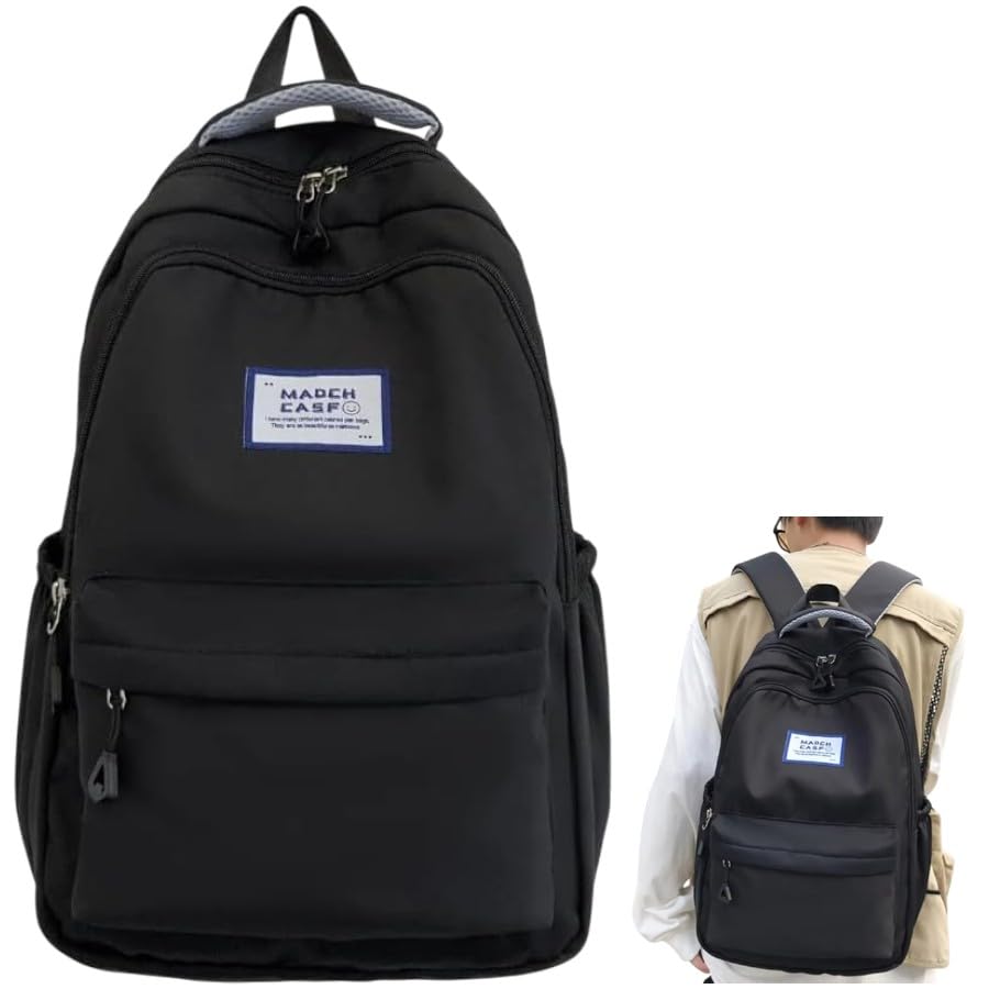 Mochila casual resistente à água para Notebook, Grande, Resistente, para Viagem, Trabalho, Escola (Preta 3)