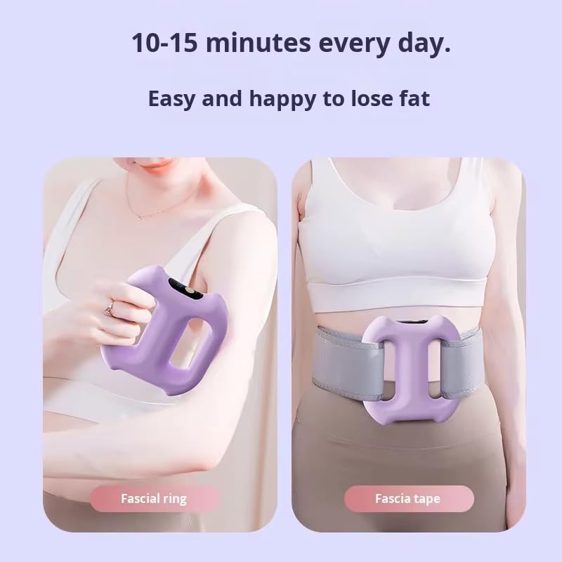 Image of Wearable Percussion Massage Ring with Strap, Electric Deep Tissue Muscle Massager with 8 Intensity Levels & 3 Massage Modes for Full Body Recovery and Relaxation