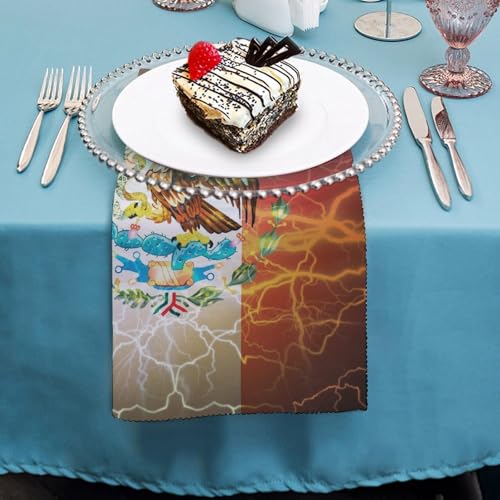 Servilletas de tela reutilizables para cocina y comedor con bandera mexicana 5