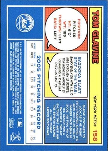 Miniatura 2 de 2006 Bazooka Blue Fortune #158 Tom Glavine MLB Baseball Trading Card