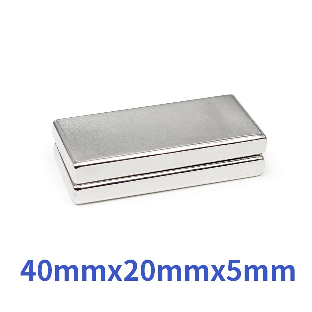 1/2/5/10/15PCS 40x20x5mm Quadrate Rare Earth Neodymium Block 40x20x5 Permanent 40 * 20 * 5 Magnets(2PCS)