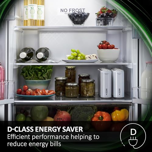Haier 2D 60 Series 5 Pro Freestanding Fridge Freezer 60/40 with Water Dispenser, 2 Doors, D Class, Total No Frost, 349L Total Capacity, hOn App, AI & Wi-Fi Connected, Inox, 60x67x185 cm - HDPW5618DWPK - Image 15