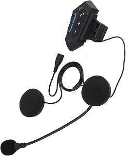 Helmet BT Headset, BT12 Motorcycle Summer Helmet BT Headset Hands-free Calling HiFi Headphone with Rechargeable Li-ion Battery