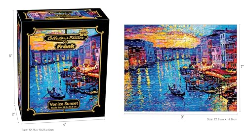 Image of Frank Venice Sunset 150 Pieces Puzzle | Collector's Edition | Travel Friendly Mini Puzzles | Puzzles Having Realistic Illustrations | Game for Focus & Memory | for Adults & 7 Years & Above