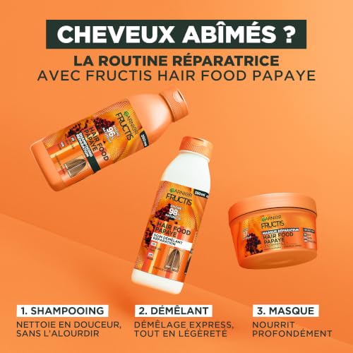 Masque Réparateur Papaye Cheveux Abîmés Fructis Le Pot De 320ml - vue 7