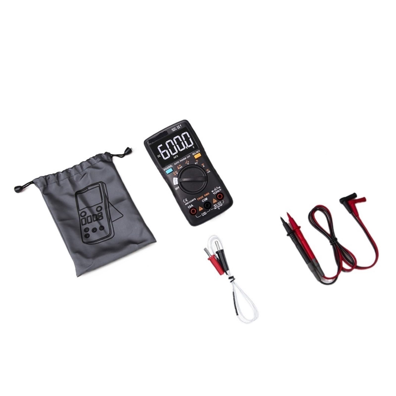 Tester Multimetro Multimetro Digitale 102A RMS Auto Range EBTN LCD DC AC Voltmetro Amperometro Condensatore di Corrente Ohm Temp NCV Tester Precisione Sicuro(102A)