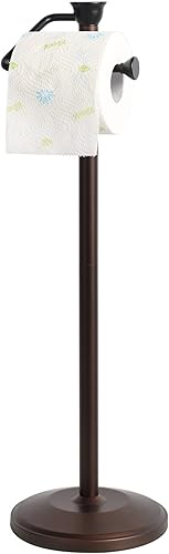 ZCCZ - Soporte de papel higiénico, soporte de rollo de papel higiénico de pie con reserva, dispensador de TP para baño para 5 megarrollos - ORB