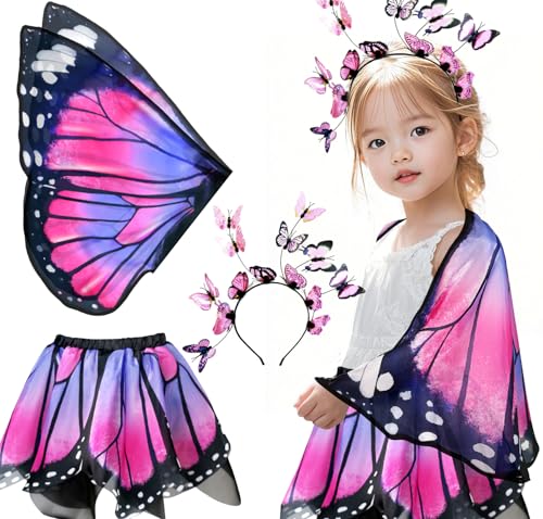 Disfraz completo alas de mariposa para niñas miniatura 1