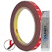 Produktbild CANOPUS 3M Doppelseitiges Klebeband Extra Stark 3M 4218P (10mm x 3m) Wasserdicht 3M Klebeband für LED Streifen, Innen, Außenbereich, Wohnkultur, 3M Double Sided Tape, Dunkelgrau