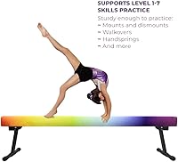 Vista 3 de YANGG Viga de Equilibrio de Gimnasia de 6 pies8 pies, Viga de Piso Ajustable de Nivel Alto y Bajo - Altamente Estable - Equipo de Entrenamiento