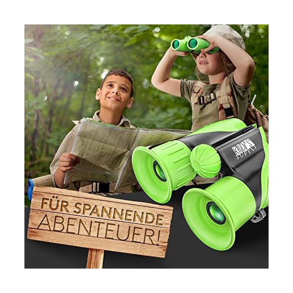 Kids Supply Fernglas für Kinder 8x21 mit Lupe & Kompass & Tasche − Kinderfernglas im Entdecker Set − Fernrohr für Kinder… – Bild 7