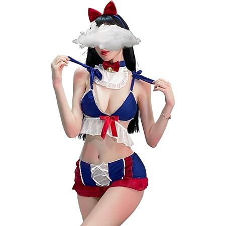Amazon プリンセス コスプレ 白雪姫コスチューム セクシー メイド服 仮装 ランジェリー コスチューム 制服 エロ 胸開き 過激 誘惑 レディース 可愛いメイド 萌え萌え フリーサイズ7022 Senmhs コスチューム