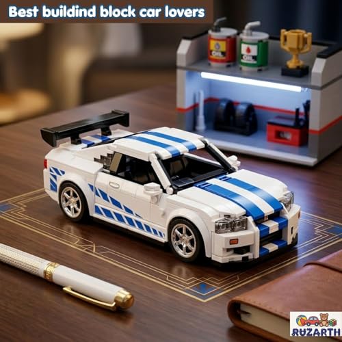 Image of RC Car Building Kit 231 PCS, 1:20 Scale Remote Control Sports Car Toy, 2.4GHz DIY Construction Blocks Set for Kids Boys 6+ Years, STEM Educational Racing Model with Controller