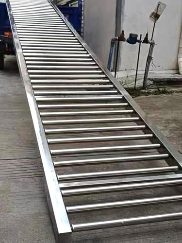 Convoyeur à rouleaux pliable et portable en acier galvanisé de 2 mètres pour atelier