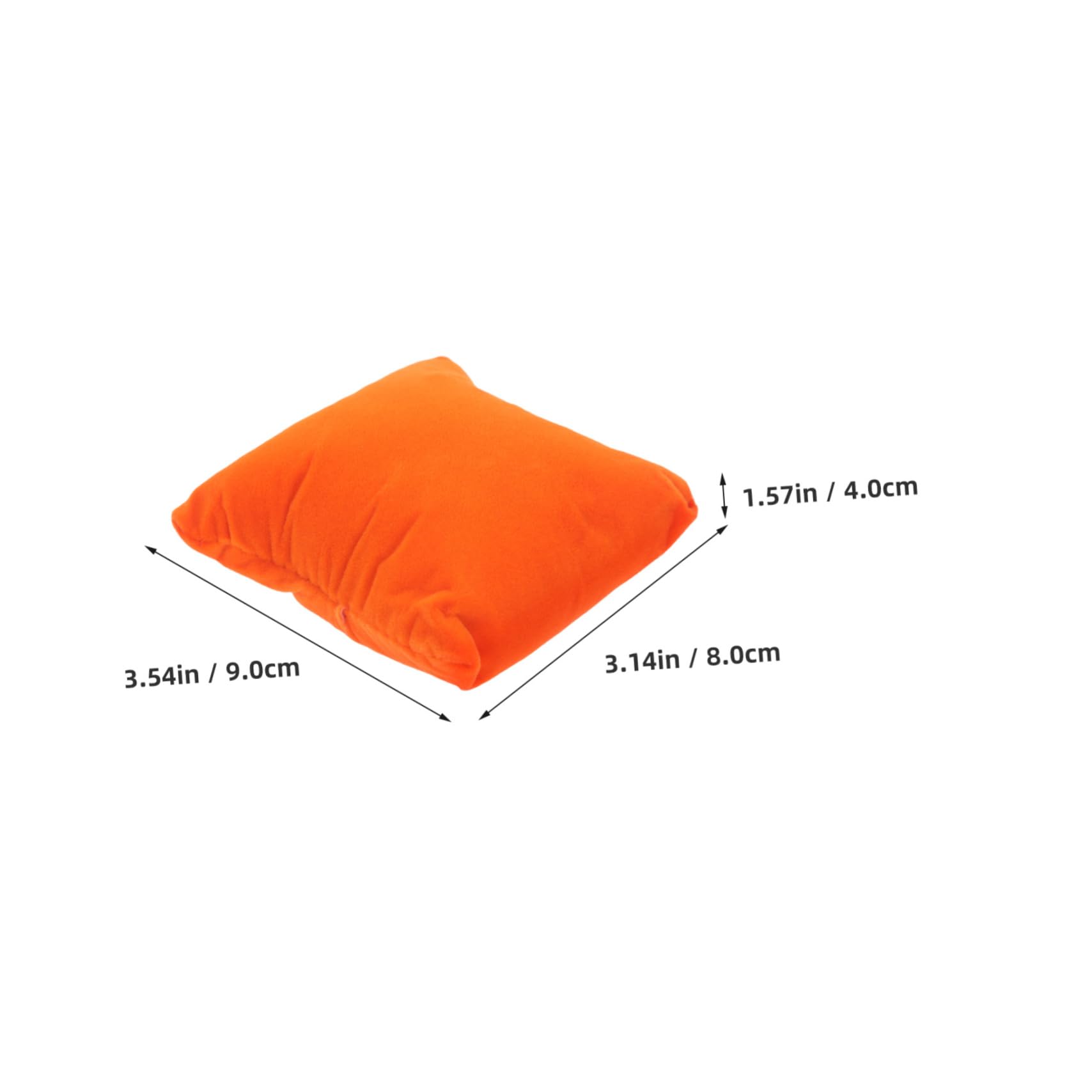 Unomor 10Pcs Small Velvet Jewelry Display Pillow for Watches Bracelets Orange Soft Cushions for Jewelry Box Exhibition Versatile Use Portable Design