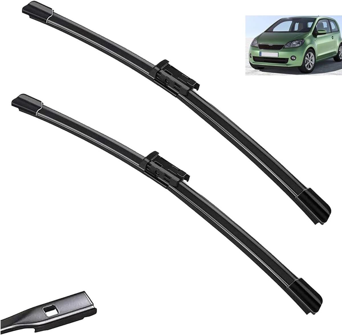 Car Wiper Front Wiper Blades Compatible with Seat Toledo KG MK4 2012-2019 Windshield Windscreen Window Car Rain Brushes 24"+16"
