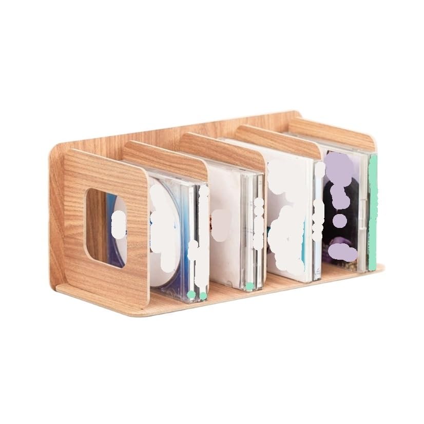 MRKU Porta Dischi, espositore per CD, Organizer per la casa, scaffale in Legno Creativo per Dischi e Film