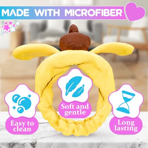 LIBERHAUS Yellow Bear Ears Headband – Cheerful Chipmunk Ears for Costume Party – Universal Size, Dog Kawaii Headband for Spa — view 3