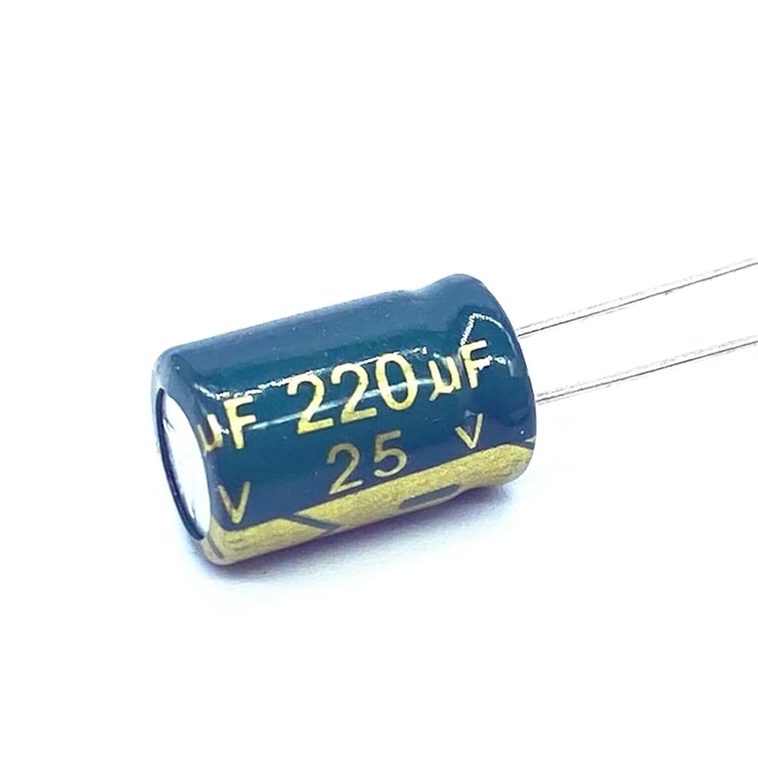 GuangHuiy 30pcs 25V 220UF Low ESR/Impedance High Frequency Aluminum Electrolytic Capacitors Size 8 * 12 220UF25V for Industrial Electrical Applications