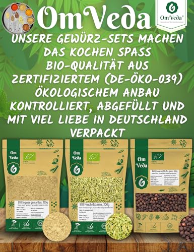 BIO Kreuzkümmel gemahlen 200g | Kuminpulver Kreuzkümmelpulver Kumin fein gemahlen | Organic Cumin Powder Jeera | OmVeda Gewürze für Küche