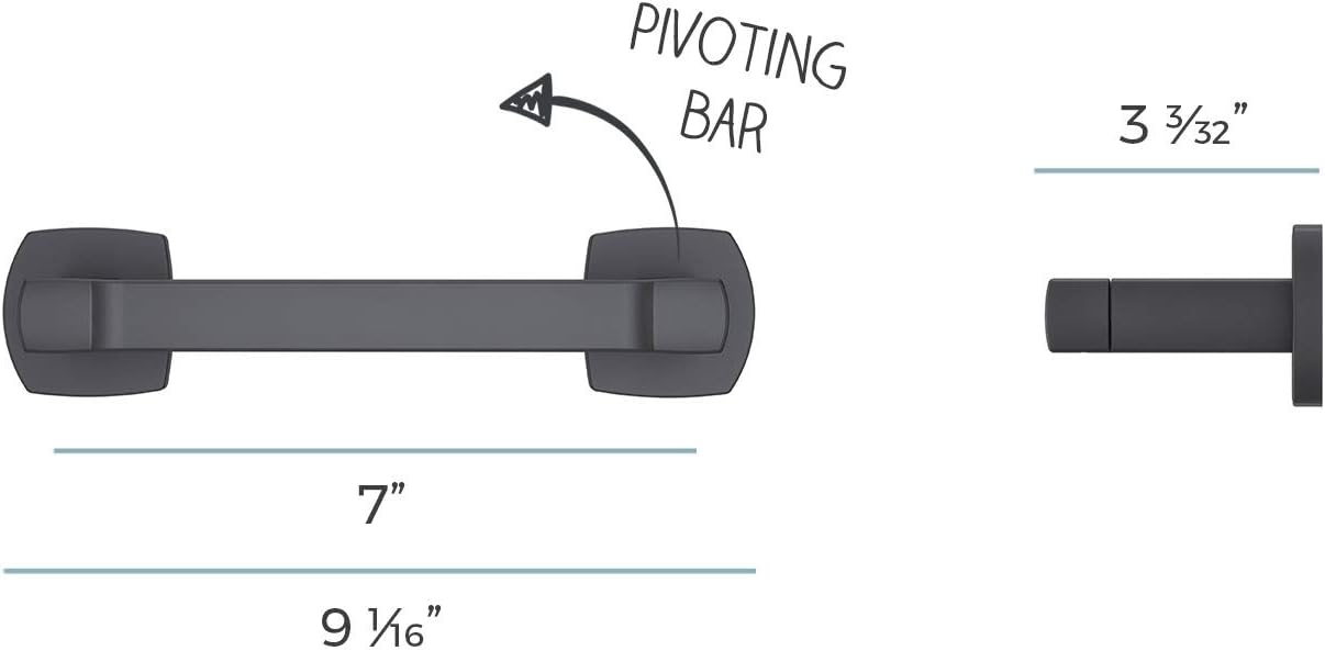 Pfister Deckard Wall Mounted Toilet Paper Holder Matte Black BPHDA1B