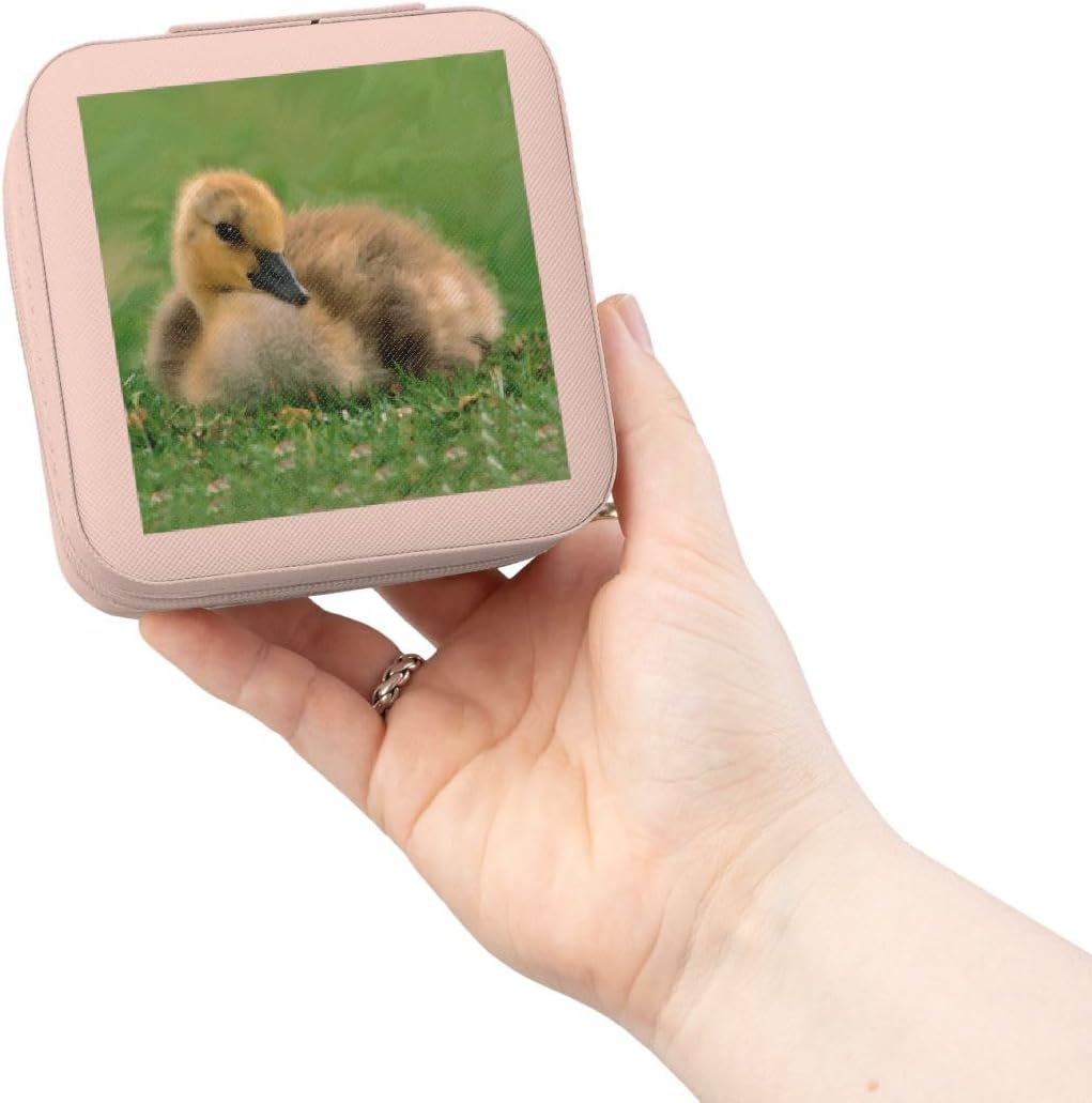 3dRose Baby duckling Jewelry Travel Case Pink