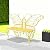 Plow & Hearth Weatherproof Butterfly Outdoor Bench | Holds Up to 300 lbs | Garden Patio Porch Park Deck | Metal | Yellow