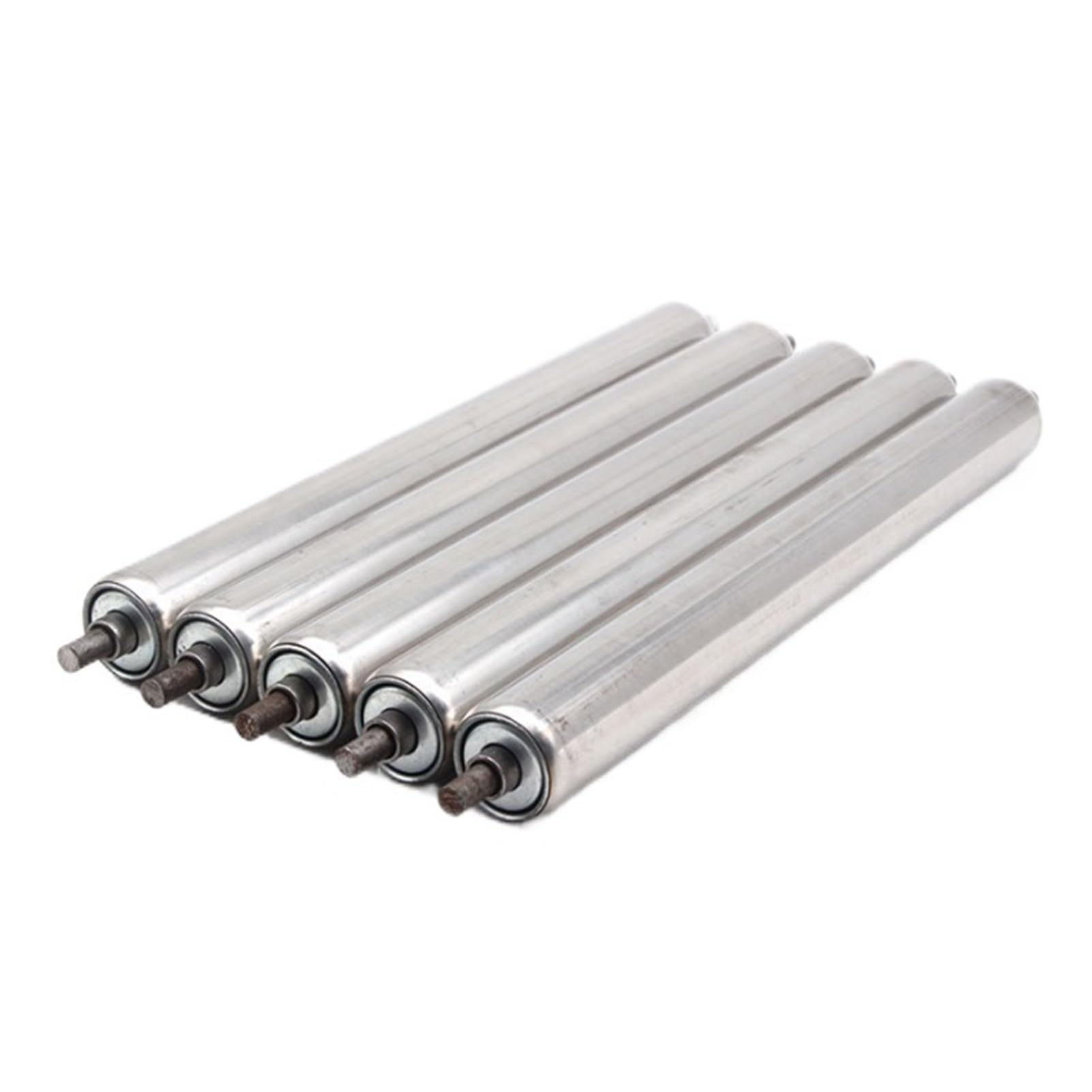 Ensemble de 5 rouleaux de convoyeur robustes et réglables - Acier galvanisé de 2 pouces de diamètre pour une utilisation industrielle, d'entrepôt et de travail du bois (14-40 pouces, 25 mm d