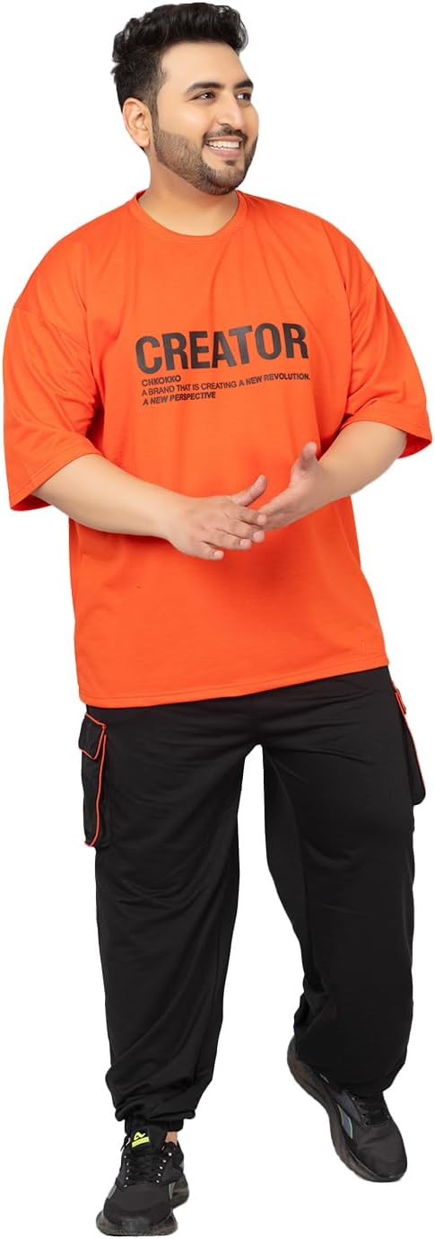 CHKOKKO Men PlusSize Casual Summer Track suit Co-ord Sets